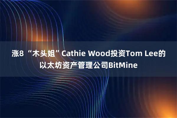 涨8 “木头姐”Cathie Wood投资Tom Lee的以太坊资产管理公司BitMine